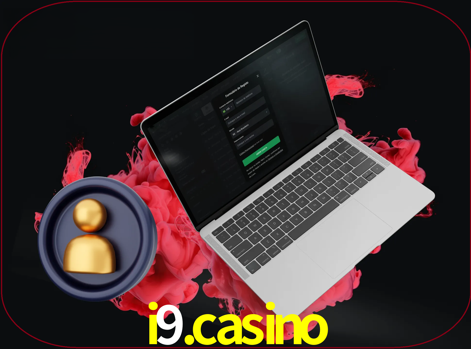 No cabeçalho do site I9.CASINO, clique no botão que o levará a um formulário especial onde terá de introduzir as suas informações actuais.
