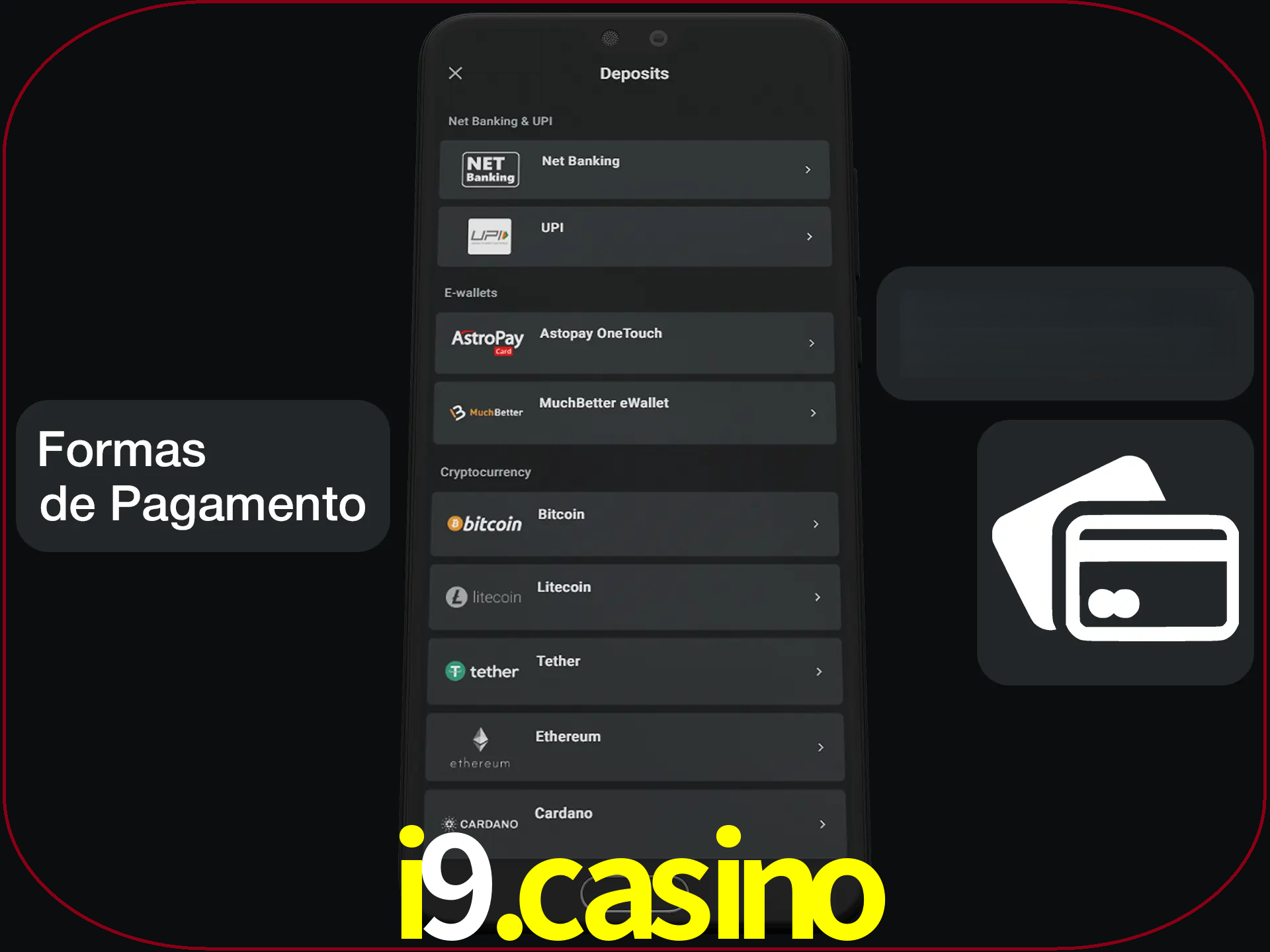 Escolha a forma de pagamento de sua preferência.