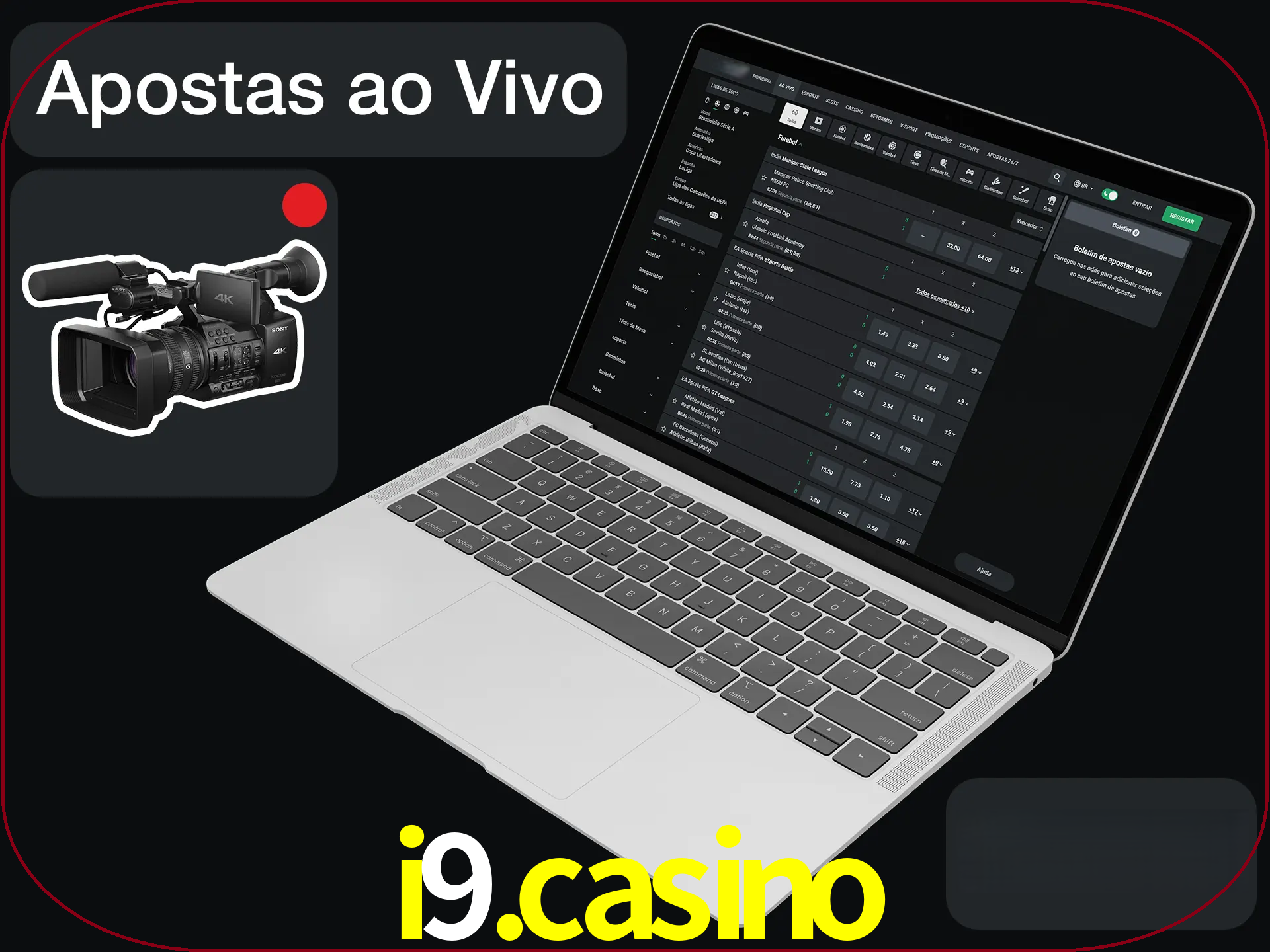 Aposte em formato ao vivo em nosso site.