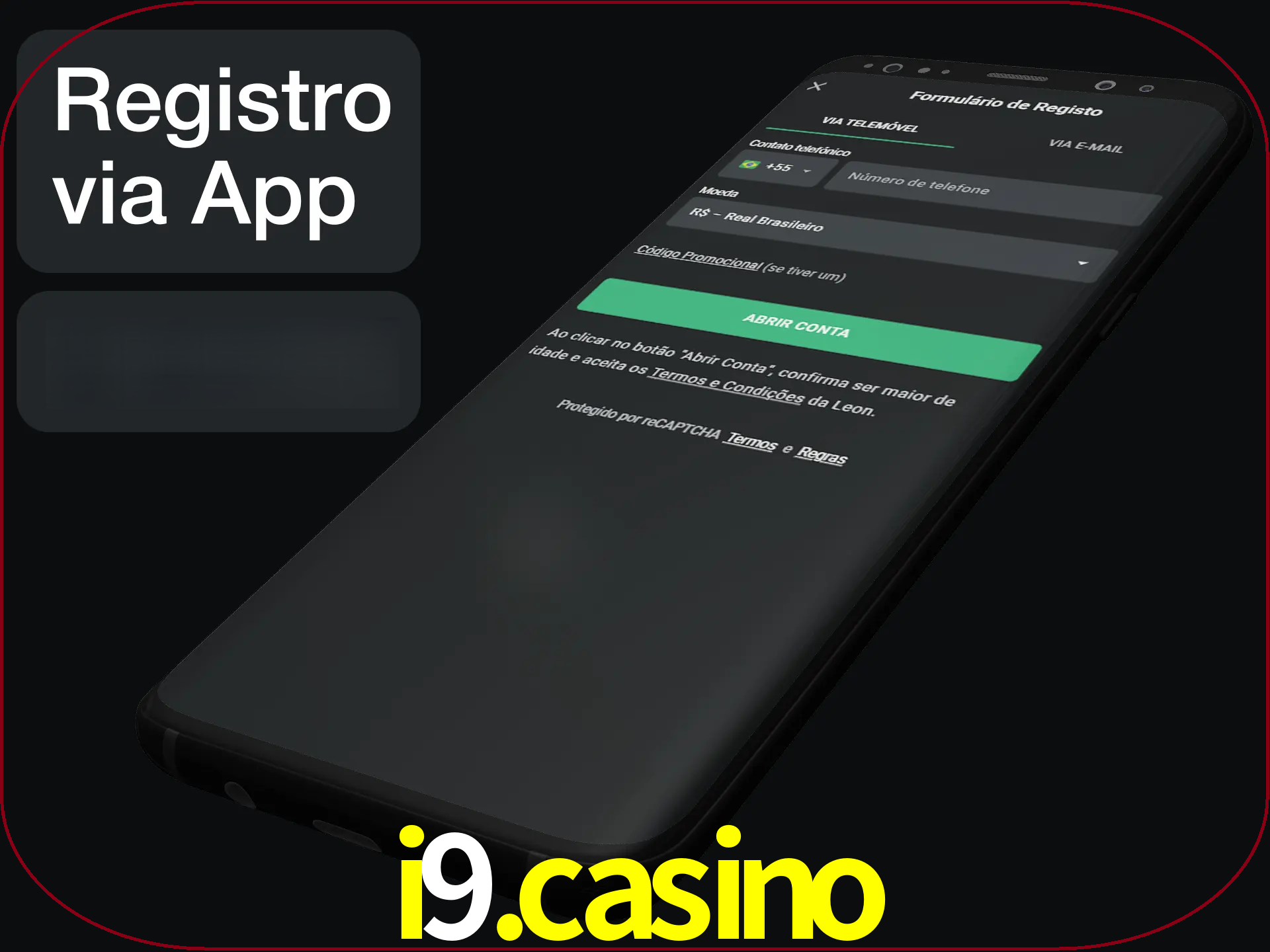 Registre-se quiclly em LeonBet usando o aplicativo.